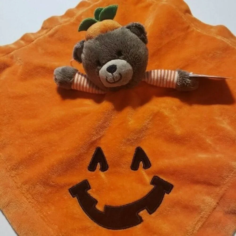 Carter's Halloween Bear Lovey Pumpkin toy New